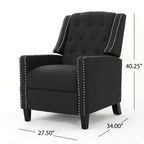 Fauteuil inclinable classique en tissu Roomfitters, élégant et confortable pour salon et chambre à coucher