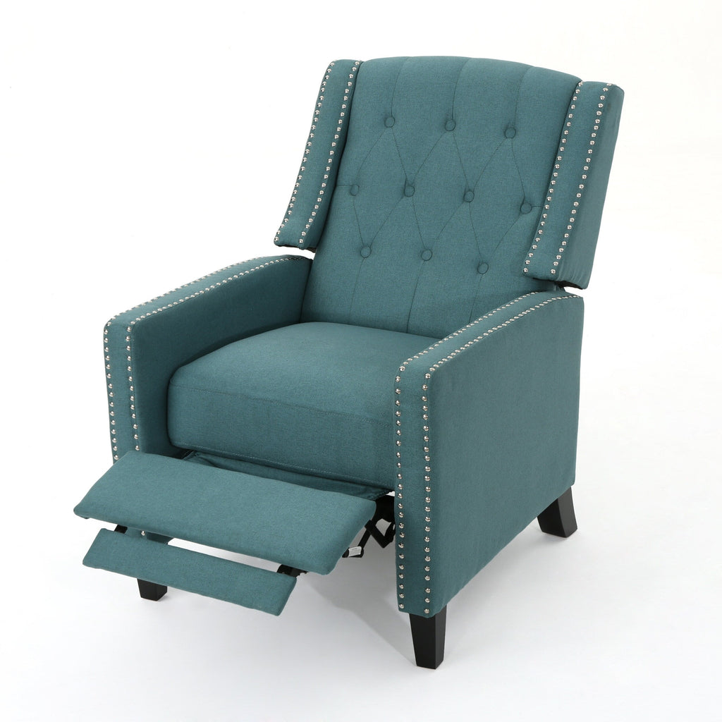 Fauteuil inclinable classique en tissu Roomfitters, élégant et confortable pour salon et chambre à coucher