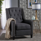 Fauteuil inclinable classique en tissu Roomfitters, élégant et confortable pour salon et chambre à coucher
