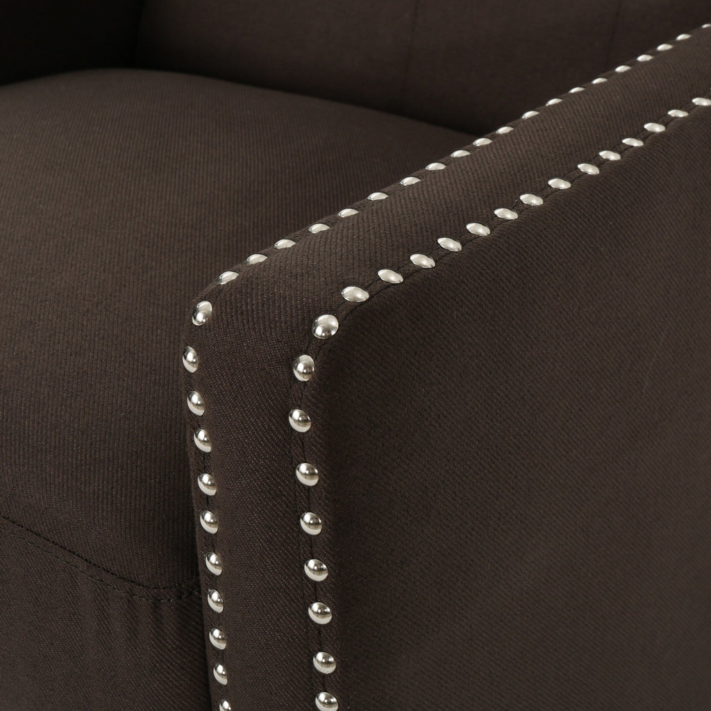 Fauteuil inclinable classique en tissu Roomfitters, élégant et confortable pour salon et chambre à coucher