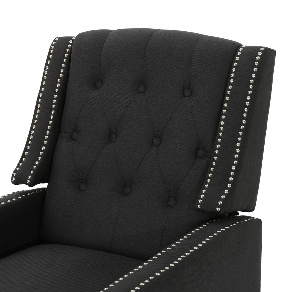 Fauteuil inclinable classique en tissu Roomfitters, élégant et confortable pour salon et chambre à coucher