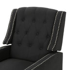 Fauteuil inclinable classique en tissu Roomfitters, élégant et confortable pour salon et chambre à coucher