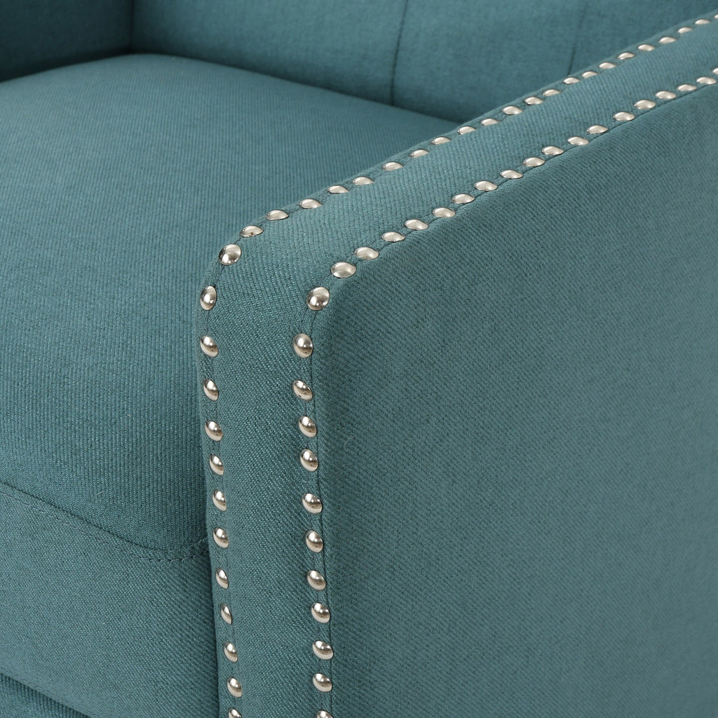 Fauteuil inclinable classique en tissu Roomfitters, élégant et confortable pour salon et chambre à coucher