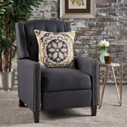 Fauteuil inclinable classique en tissu Roomfitters, élégant et confortable pour salon et chambre à coucher