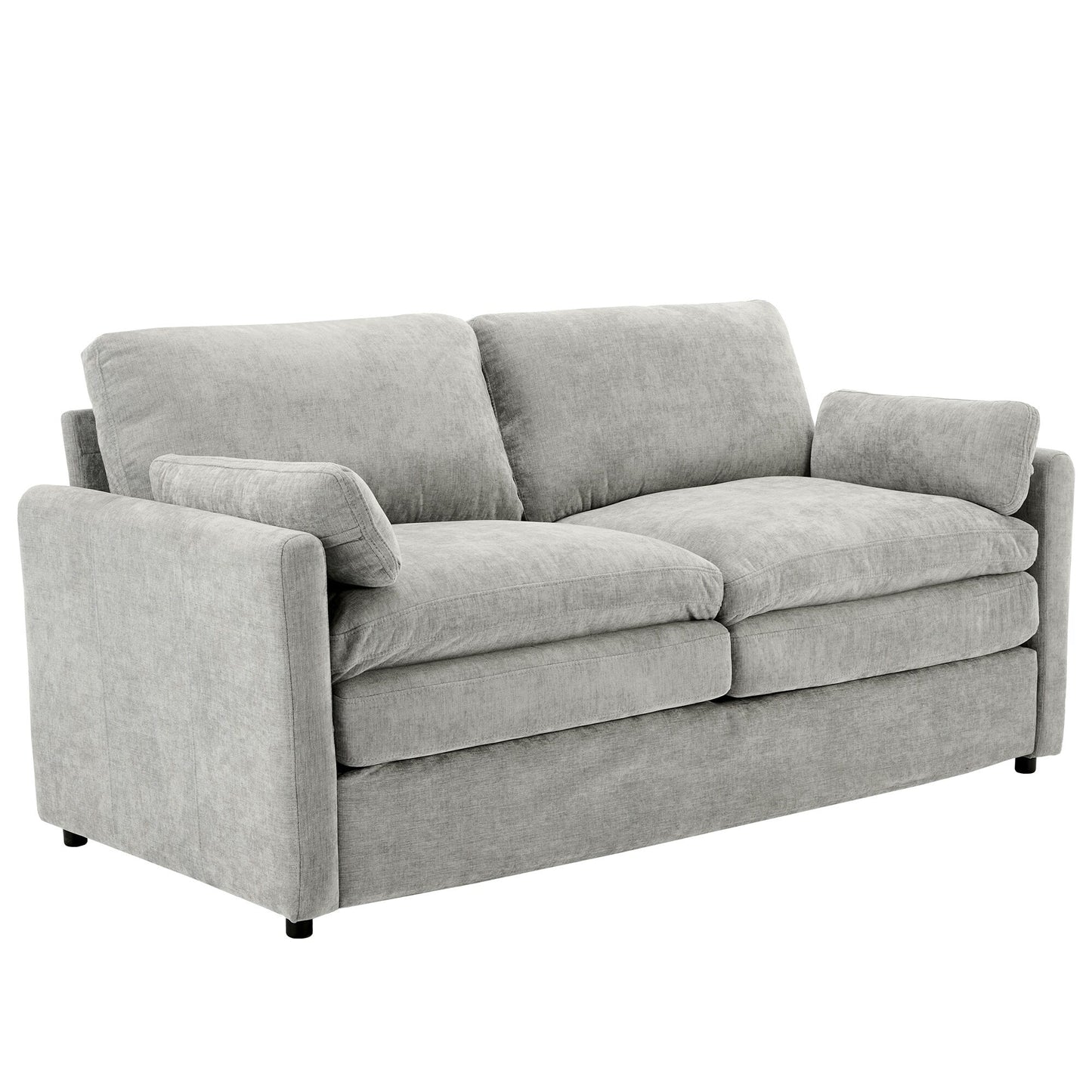 Canapé causeuse surdimensionné et confortable de Roomfitters, avec coussin double moelleux, pour le salon, gris clair