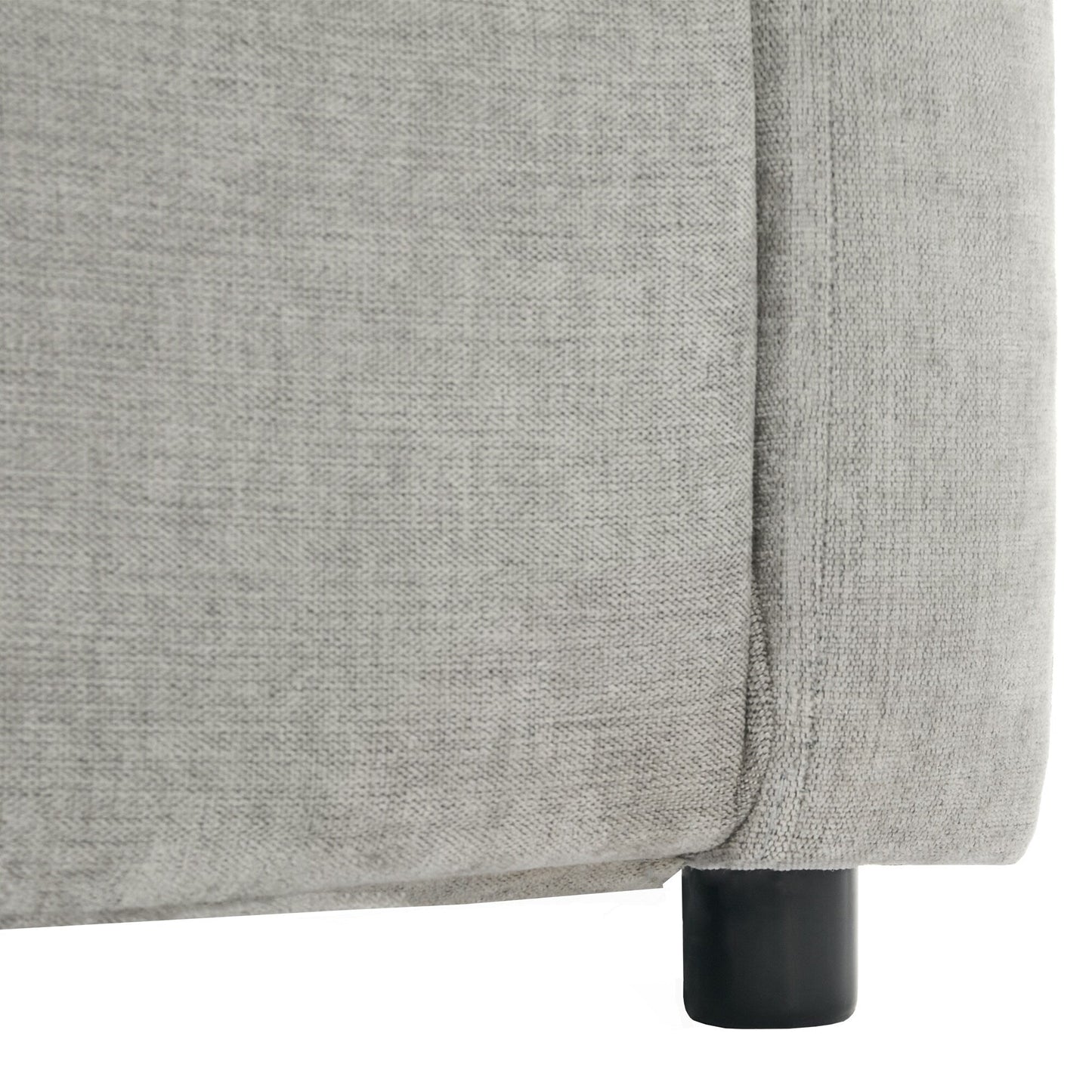 Canapé causeuse surdimensionné et confortable de Roomfitters, avec coussin double moelleux, pour le salon, gris clair
