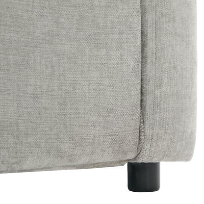 Canapé causeuse surdimensionné et confortable de Roomfitters, avec coussin double moelleux, pour le salon, gris clair