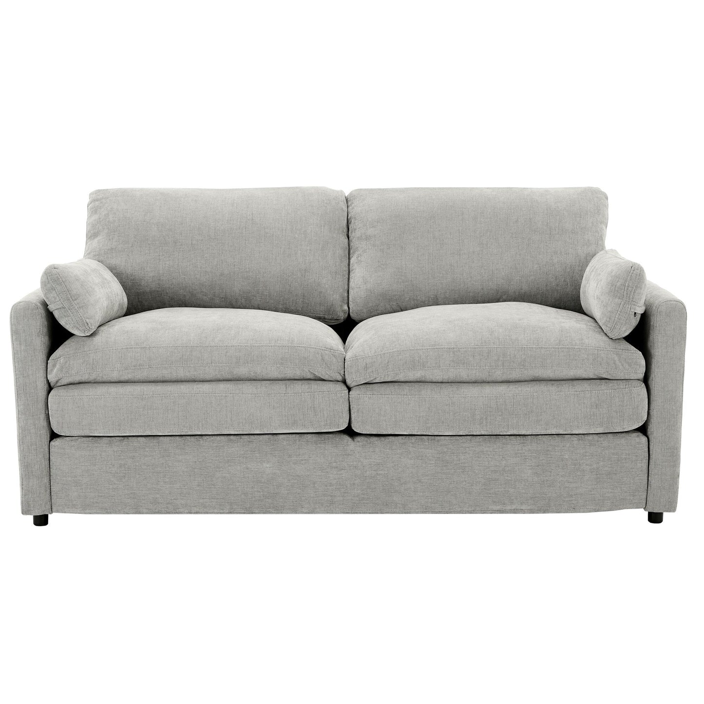 Canapé causeuse surdimensionné et confortable de Roomfitters, avec coussin double moelleux, pour le salon, gris clair