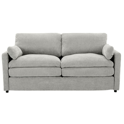Canapé causeuse surdimensionné et confortable de Roomfitters, avec coussin double moelleux, pour le salon, gris clair