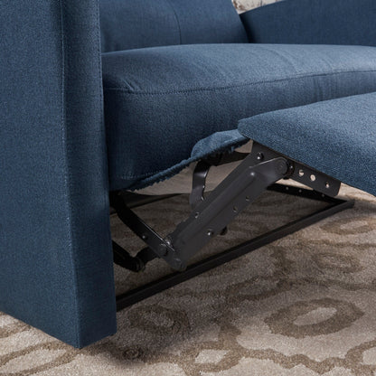 Canapé inclinable double Roomfitters avec dossier capitonné et accoudoirs coussinés, fauteuil de canapé en similicuir à dossier rabattable