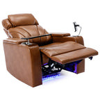 Fauteuil inclinable électrique Roomfitters avec port USB, rangement dissimulé pour les accoudoirs, porte-gobelet et haut-parleur Bluetooth