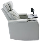 Fauteuil inclinable électrique Roomfitters avec port USB, rangement dissimulé pour les accoudoirs, porte-gobelet et haut-parleur Bluetooth