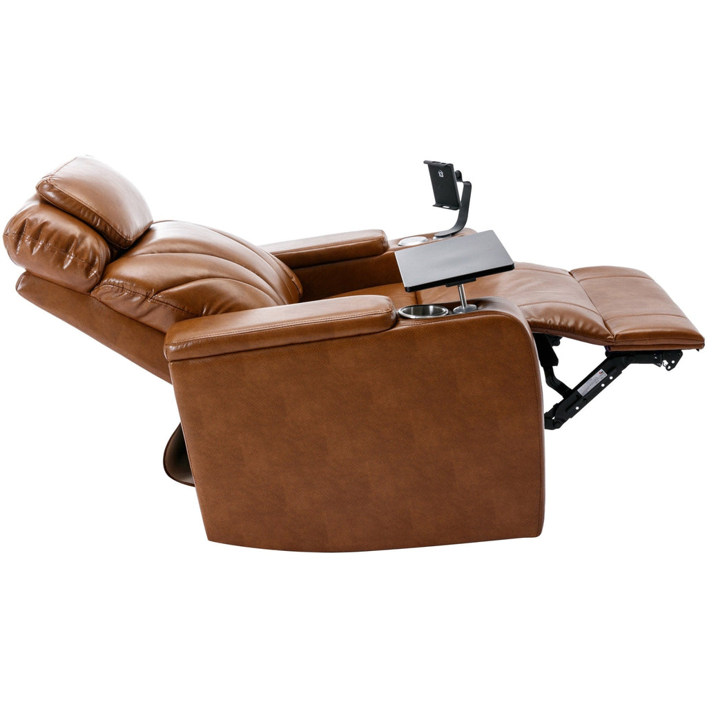 Fauteuil inclinable électrique Roomfitters avec port USB, rangement dissimulé pour les accoudoirs, porte-gobelet et haut-parleur Bluetooth