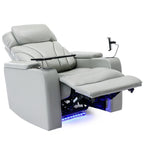 Fauteuil inclinable électrique Roomfitters avec port USB, rangement dissimulé pour les accoudoirs, porte-gobelet et haut-parleur Bluetooth