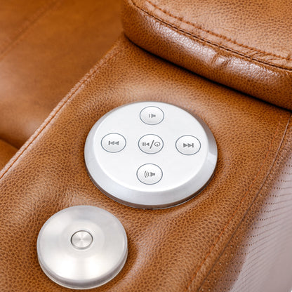 Fauteuil inclinable électrique Roomfitters avec port USB, rangement dissimulé pour les accoudoirs, porte-gobelet et haut-parleur Bluetooth