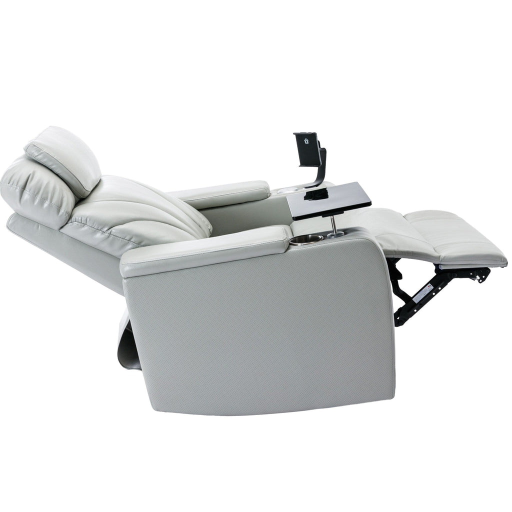 Fauteuil inclinable électrique Roomfitters avec port USB, rangement dissimulé pour les accoudoirs, porte-gobelet et haut-parleur Bluetooth
