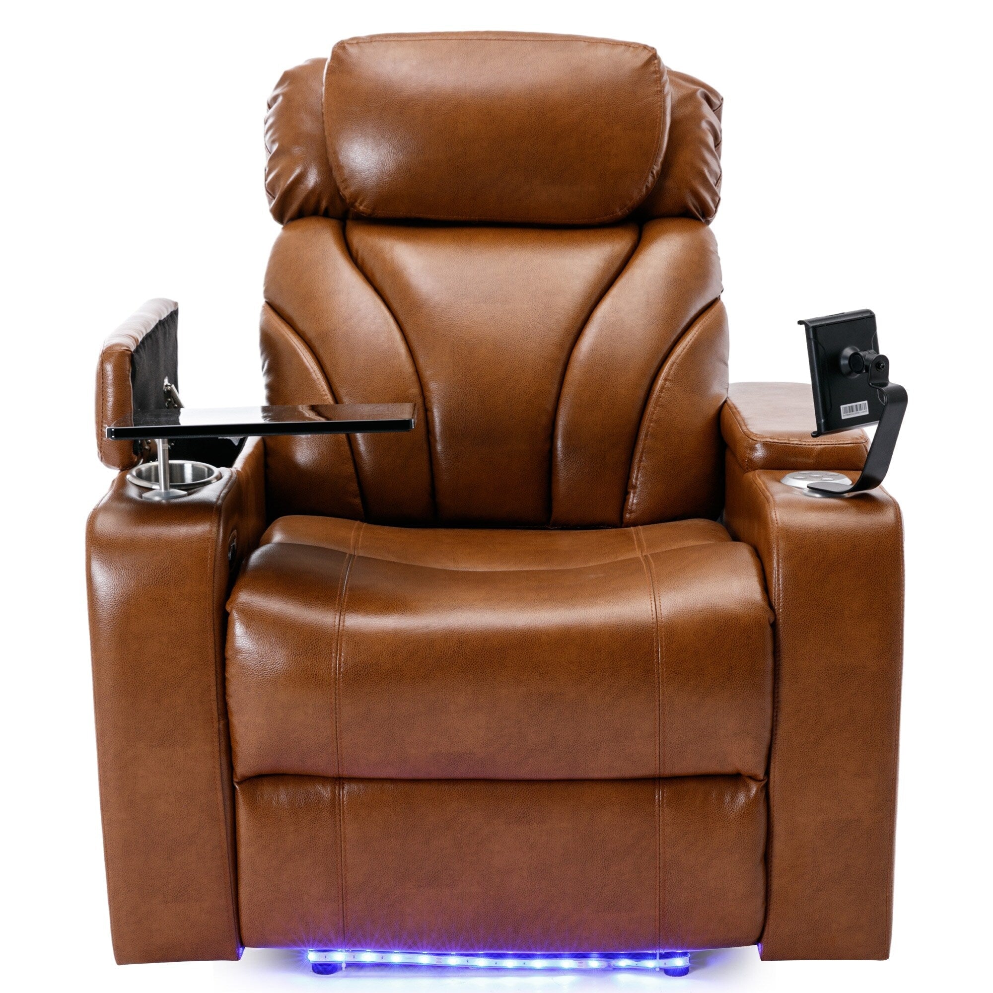 Fauteuil inclinable électrique Roomfitters avec port USB, rangement dissimulé pour les accoudoirs, porte-gobelet et haut-parleur Bluetooth