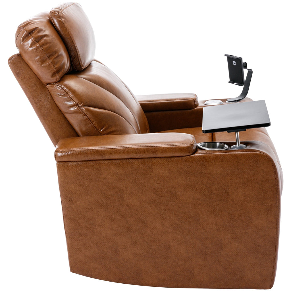 Fauteuil inclinable électrique Roomfitters avec port USB, rangement dissimulé pour les accoudoirs, porte-gobelet et haut-parleur Bluetooth
