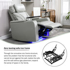 Fauteuil inclinable électrique Roomfitters avec port USB, rangement dissimulé pour les accoudoirs, porte-gobelet et haut-parleur Bluetooth