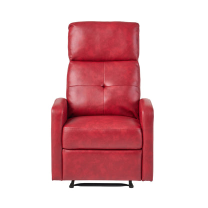 Fauteuil inclinable élégant et contemporain en cuir PU Roomfitters, pour salon ou chambre, rouge