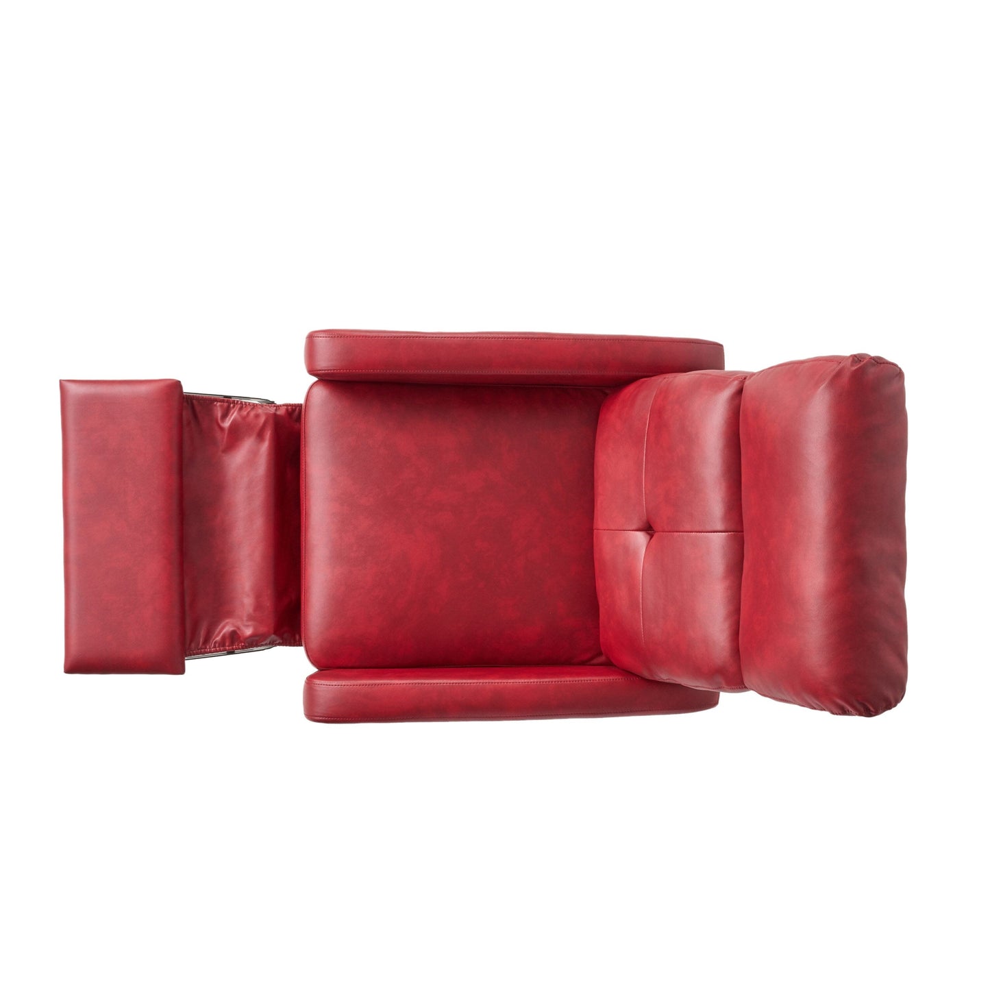 Fauteuil inclinable élégant et contemporain en cuir PU Roomfitters, pour salon ou chambre, rouge