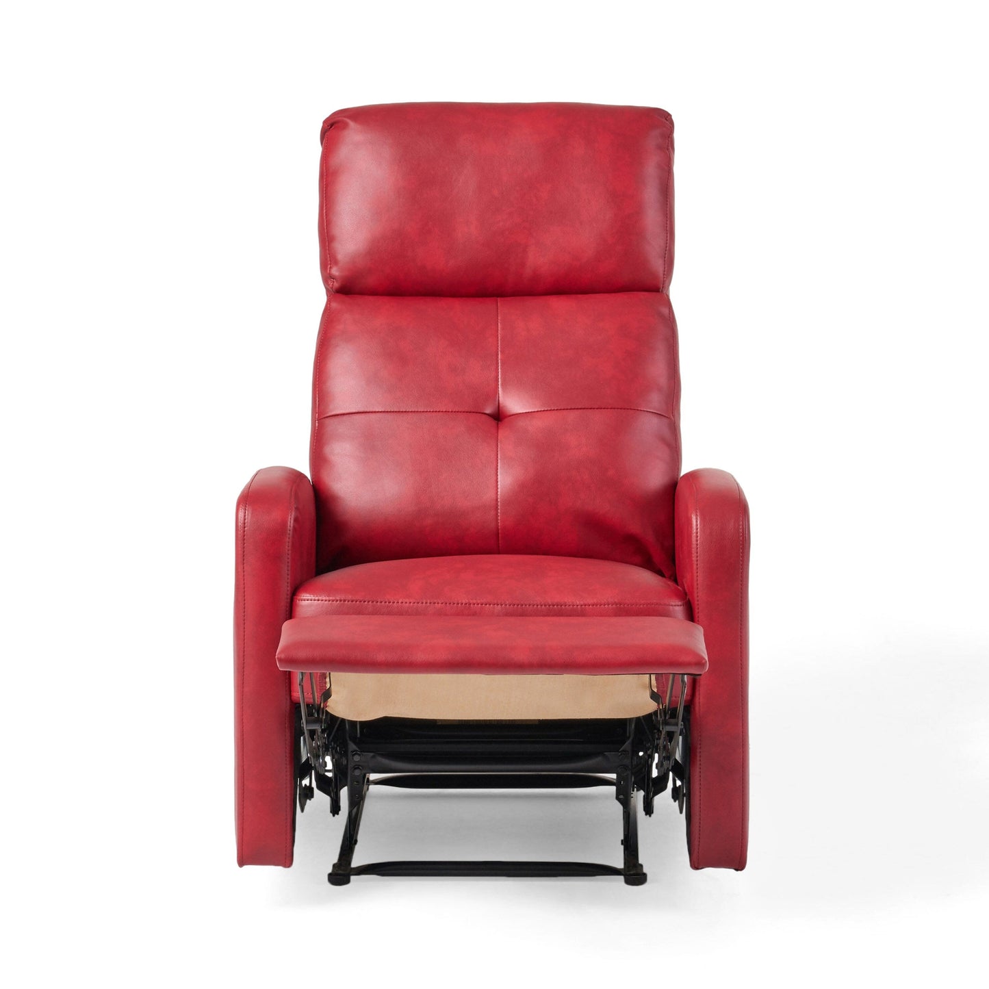 Fauteuil inclinable élégant et contemporain en cuir PU Roomfitters, pour salon ou chambre, rouge
