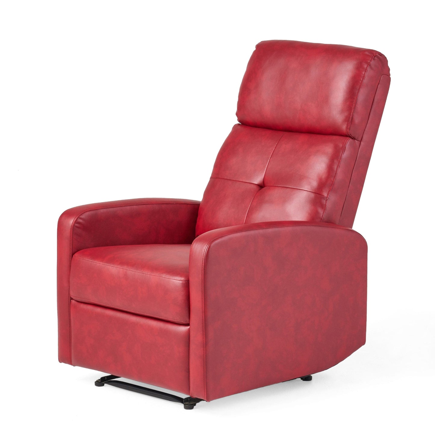 Fauteuil inclinable élégant et contemporain en cuir PU Roomfitters, pour salon ou chambre, rouge