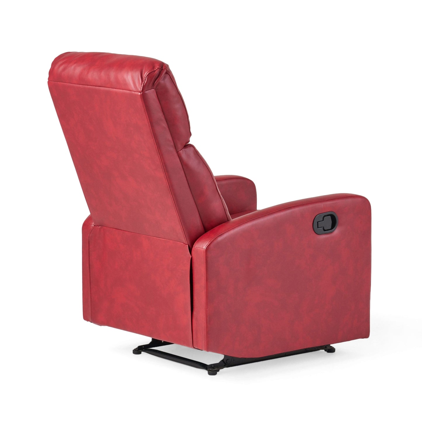 Fauteuil inclinable élégant et contemporain en cuir PU Roomfitters, pour salon ou chambre, rouge