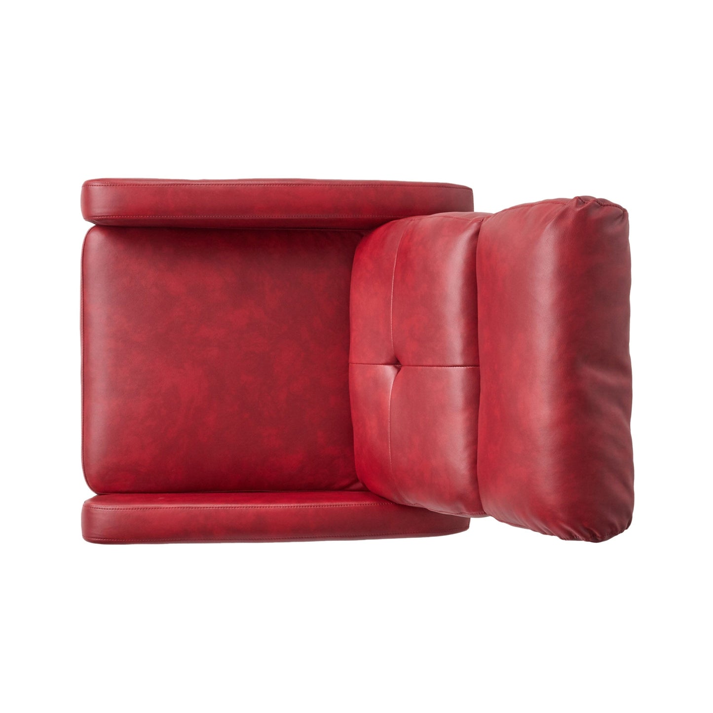 Fauteuil inclinable élégant et contemporain en cuir PU Roomfitters, pour salon ou chambre, rouge