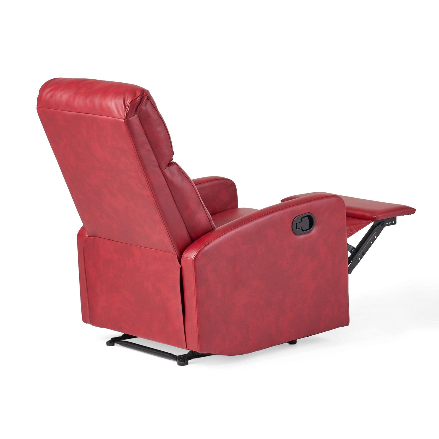 Fauteuil inclinable élégant et contemporain en cuir PU Roomfitters, pour salon ou chambre, rouge