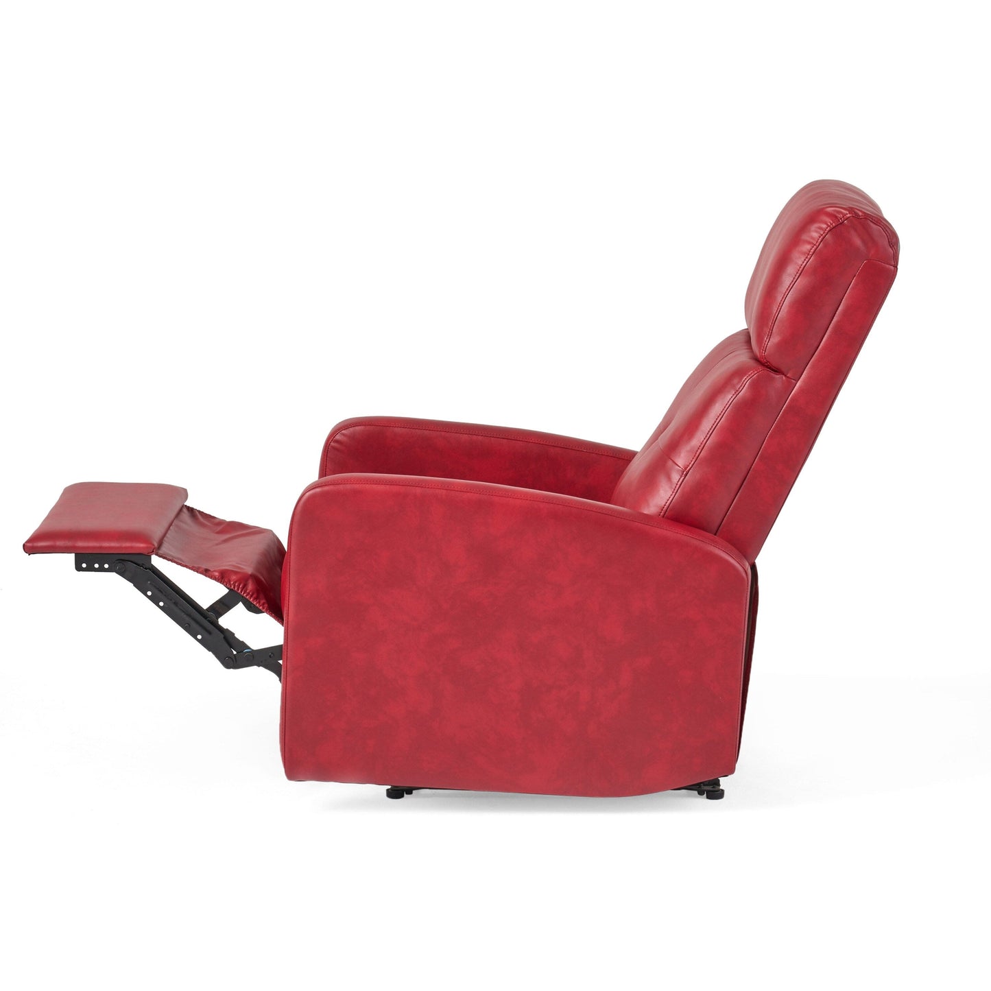 Fauteuil inclinable élégant et contemporain en cuir PU Roomfitters, pour salon ou chambre, rouge