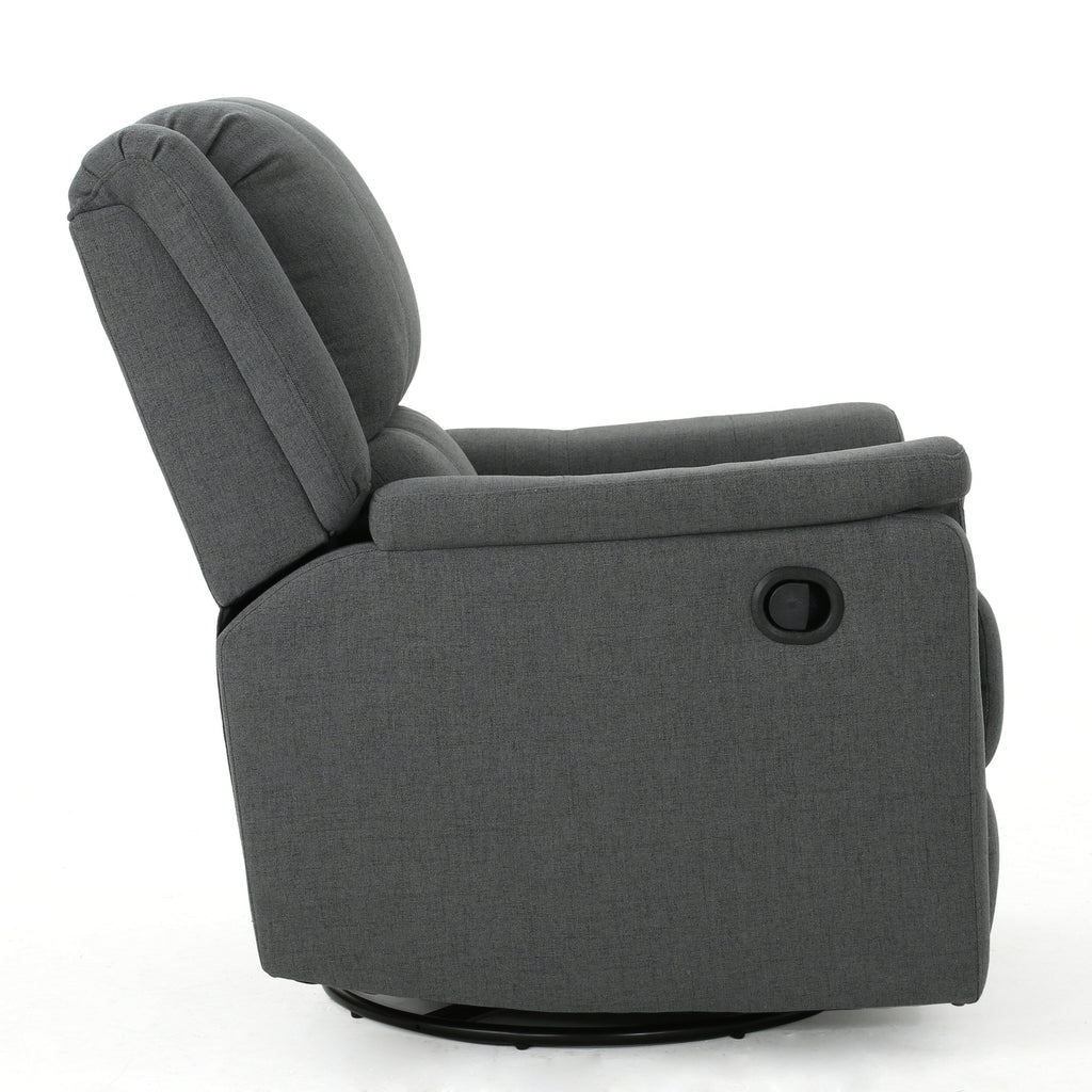 Fauteuil inclinable manuel en tissu avec mécanisme pivotant Roomfitters