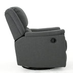 Fauteuil inclinable manuel en tissu avec mécanisme pivotant Roomfitters