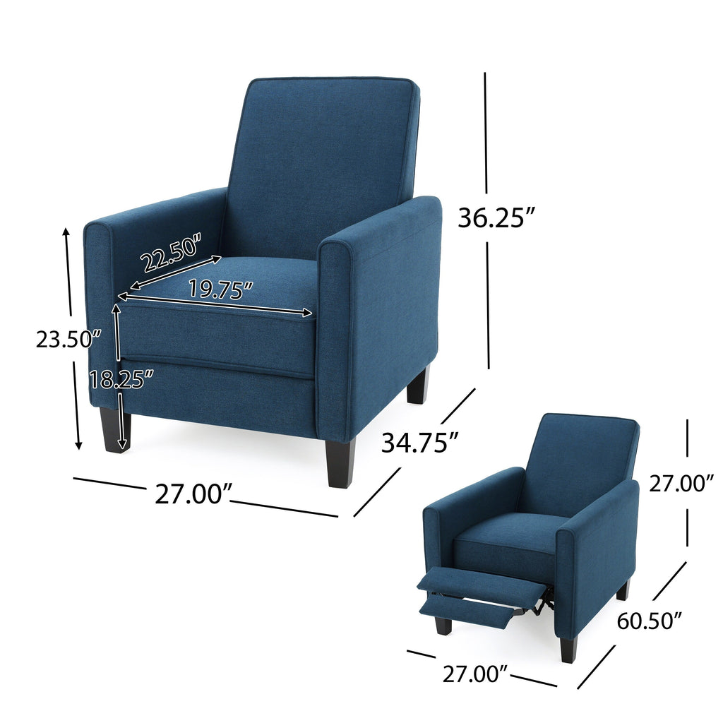 Chaise à dossier relevable en tissu Roomfitters pour une décoration intérieure élégante