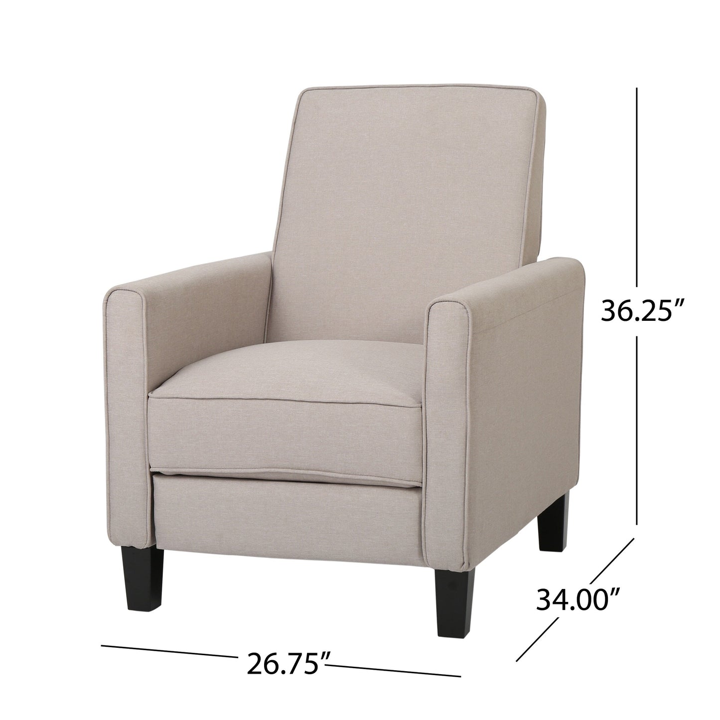 Chaise à dossier relevable en tissu Roomfitters pour une décoration intérieure élégante