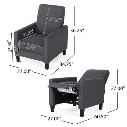 Chaise à dossier relevable en tissu Roomfitters pour une décoration intérieure élégante