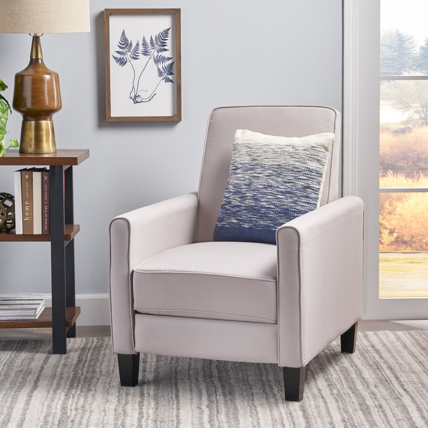 Chaise à dossier relevable en tissu Roomfitters pour une décoration intérieure élégante, bleu marine