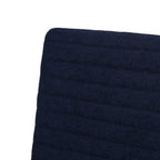 Fauteuil club inclinable manuel en tissu et bois Roomfitters, confortable pour le salon, bleu marine