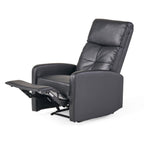 Fauteuil inclinable manuel standard en similicuir Roomfitters avec mécanisme d'inclinaison fluide, coussins confortables, design classique, noir