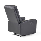 Fauteuil inclinable manuel standard en similicuir Roomfitters avec mécanisme d'inclinaison fluide, coussins confortables, design classique, noir