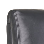 Fauteuil inclinable manuel standard en similicuir Roomfitters avec mécanisme d'inclinaison fluide, coussins confortables, design classique, noir