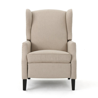 Fauteuil inclinable à dossier relevable et motif floral Roomfitters, pieds fuselés en bois