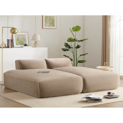 Canapé-lit modulaire rempli de mousse Roomfitters avec disposition libre en 2 pièces, canapé de sol compressé et sans assemblage