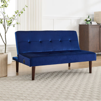 Canapé-lit pliable en flanelle Roomfitters, futon inclinable réglable avec port de charge pour salon, chambre ou bureau