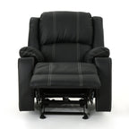 Fauteuil inclinable Roomfitters avec porte-gobelets en acier, confortable pour salon et chambre, noir
