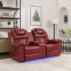 Causeuse inclinable manuelle Roomfitters avec rangement escamotable, deux porte-gobelets et design confortable