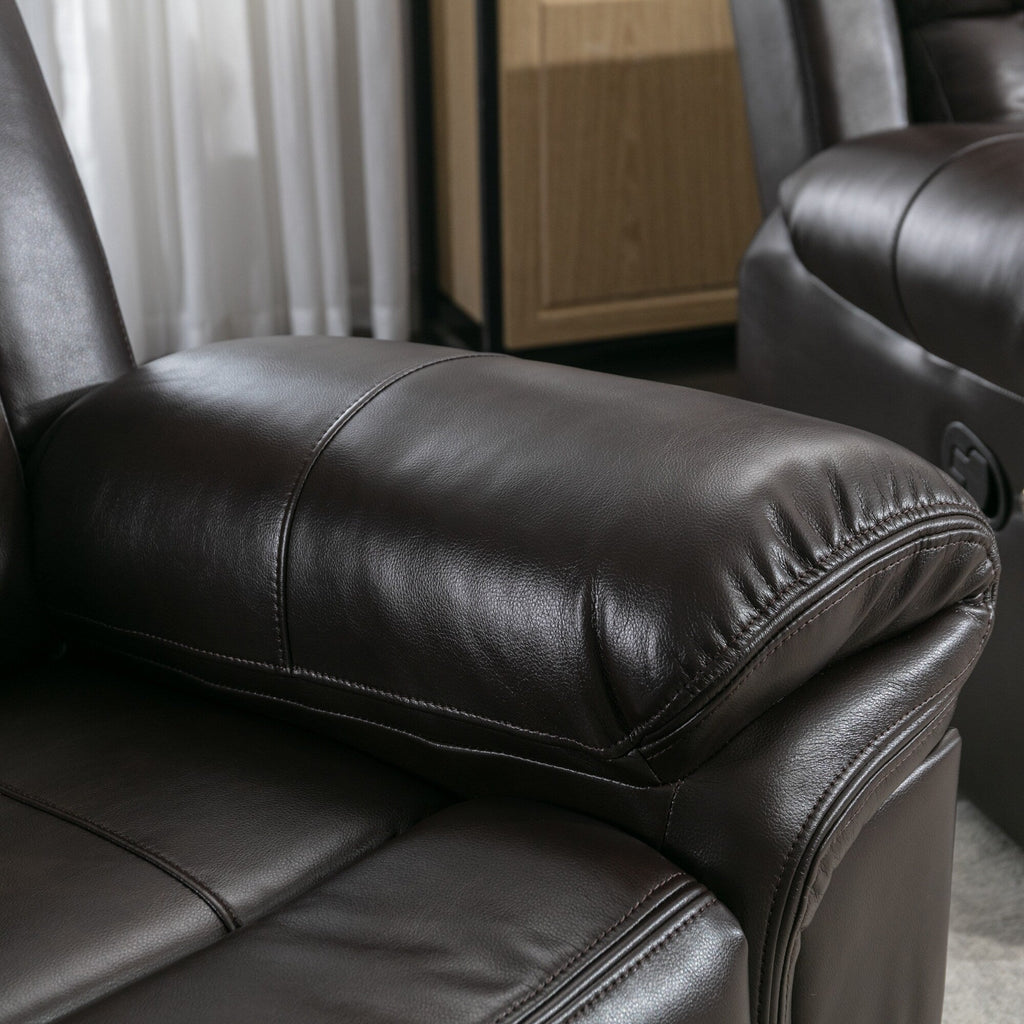 Causeuse inclinable manuelle Roomfitters avec rangement escamotable, deux porte-gobelets et design confortable