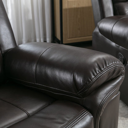 Causeuse inclinable manuelle Roomfitters avec rangement escamotable, deux porte-gobelets et design confortable
