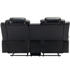Causeuse inclinable manuelle Roomfitters avec rangement escamotable, deux porte-gobelets et design confortable