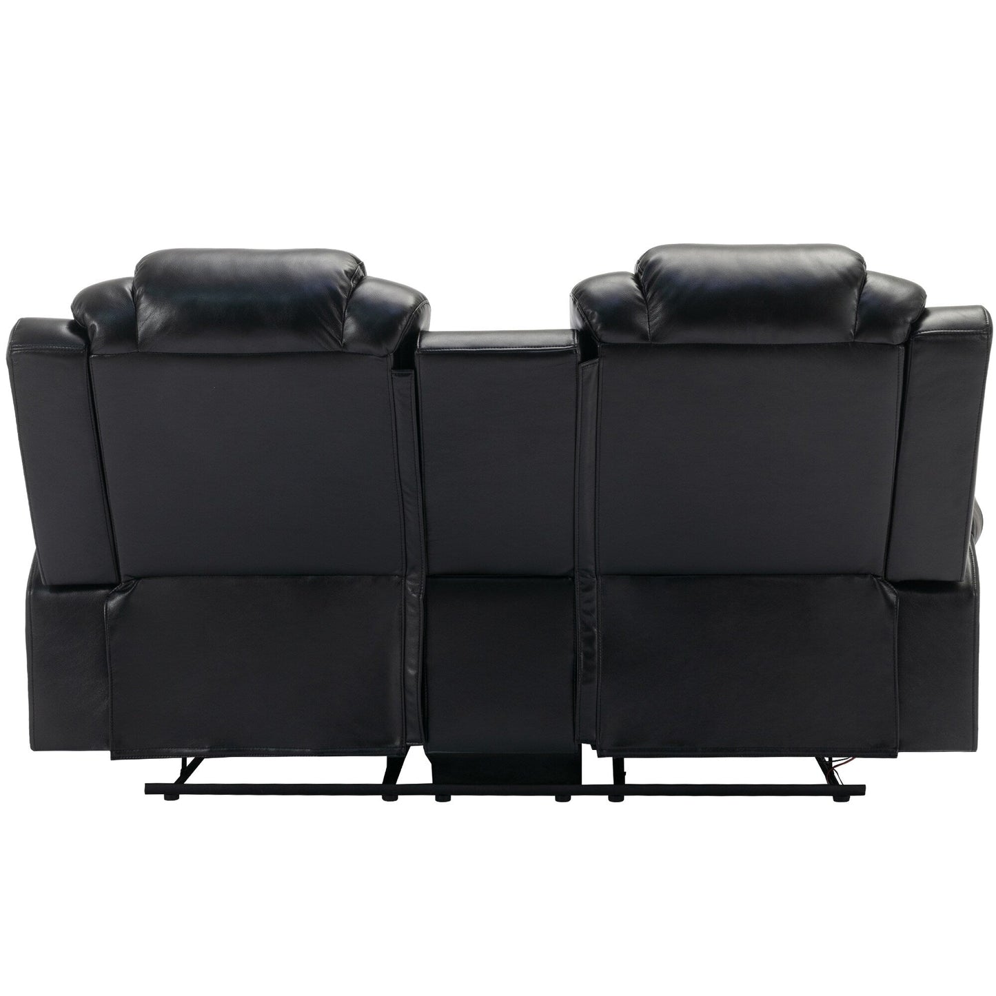 Causeuse inclinable manuelle Roomfitters avec rangement escamotable, deux porte-gobelets et design confortable